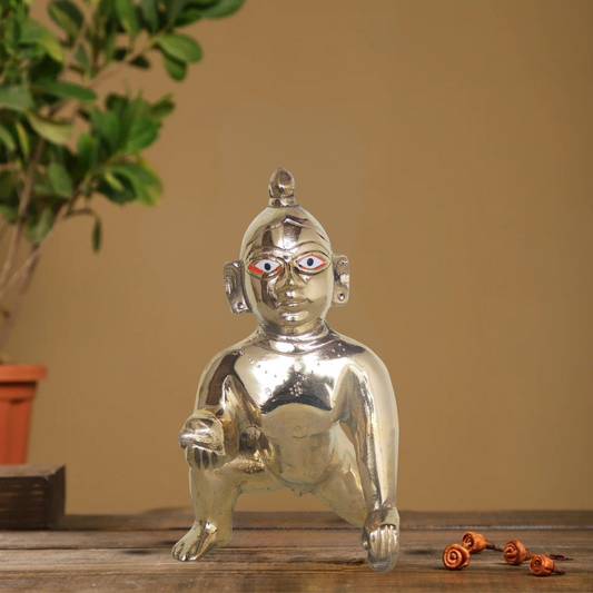 Brass Laddu Gopal God Idol Statue 1.8Kg - PUSHMYCART