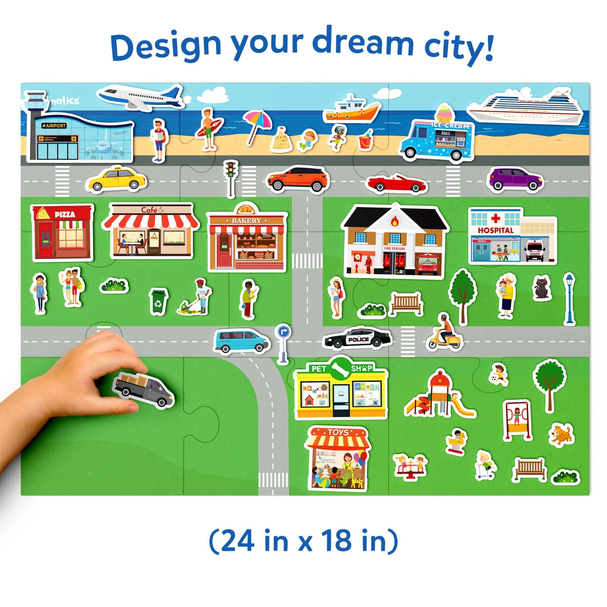 Skillmatics Magnetopia Design Your Own City Interactive Pretend Play Set Ages 3 to 7