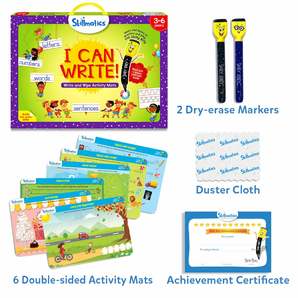Skillmatics I Can Write Reusable Activity Mats Ages 3 to 6