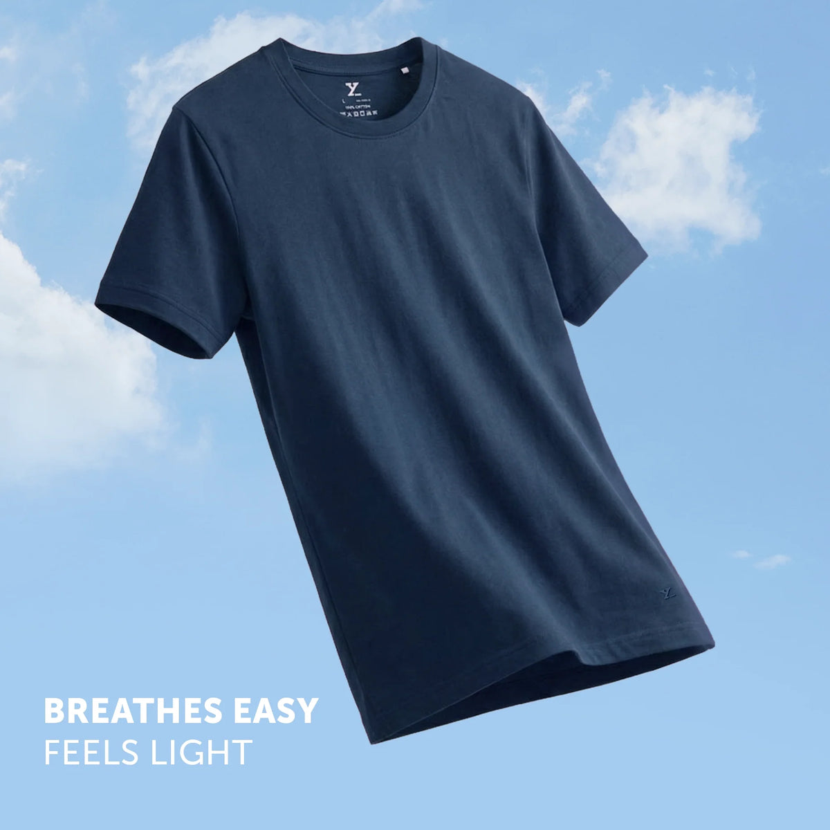 XYXX Pace Combed Cotton T-shirts Isle Blue - view 2