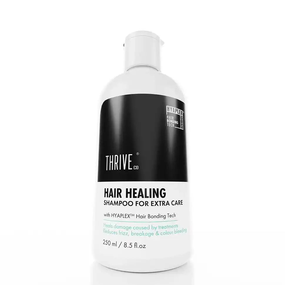 Thriveco Hair Healing Shampoo bottle with rich lather, highlighting its premium texture and cleansing properties. - Image 2