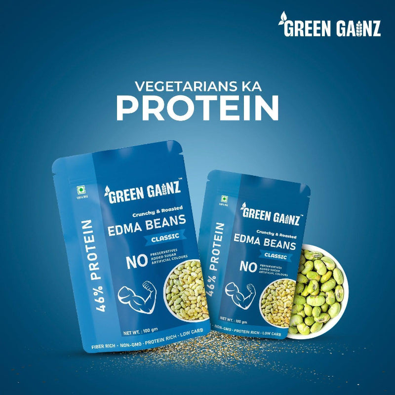 Green Gainz Edamame (Edma Beans) Classic Flavour (Pack of 9)