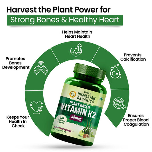 Himalayan Organics Plant Based Vitamin K2 Capsules
