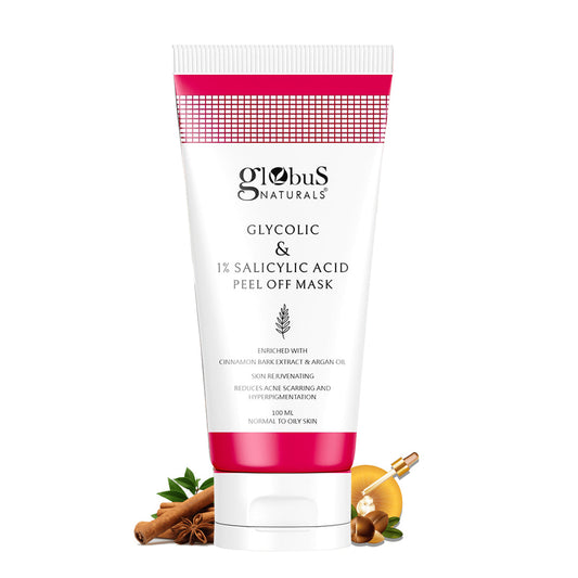 Globus Naturals Glycolic & 1% Salicylic Acid Anti Acne Peel Off Masks