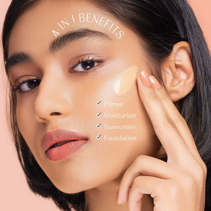 LoveChild Honest Honey | Skip Everything Blurring Serum Skin Tint Without Brush 