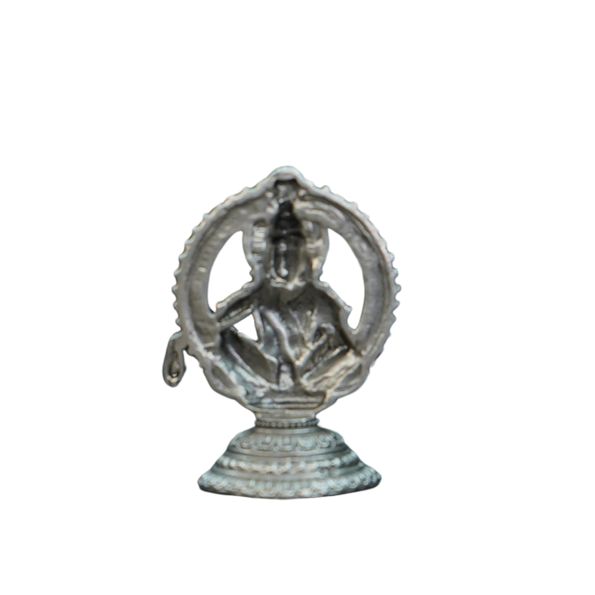 Pure Silver Antique Ayyappa Idol Small 9.40G By Mahita Collections - PUSHMYCART