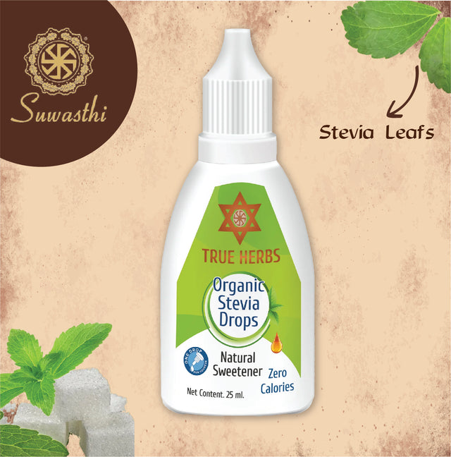 Suwasthi True Herbs Organic Stevia Drops - PUSHMYCART