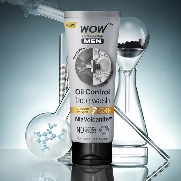 WoW Men Charcoal + Niacinamide Face Wash By Wow
