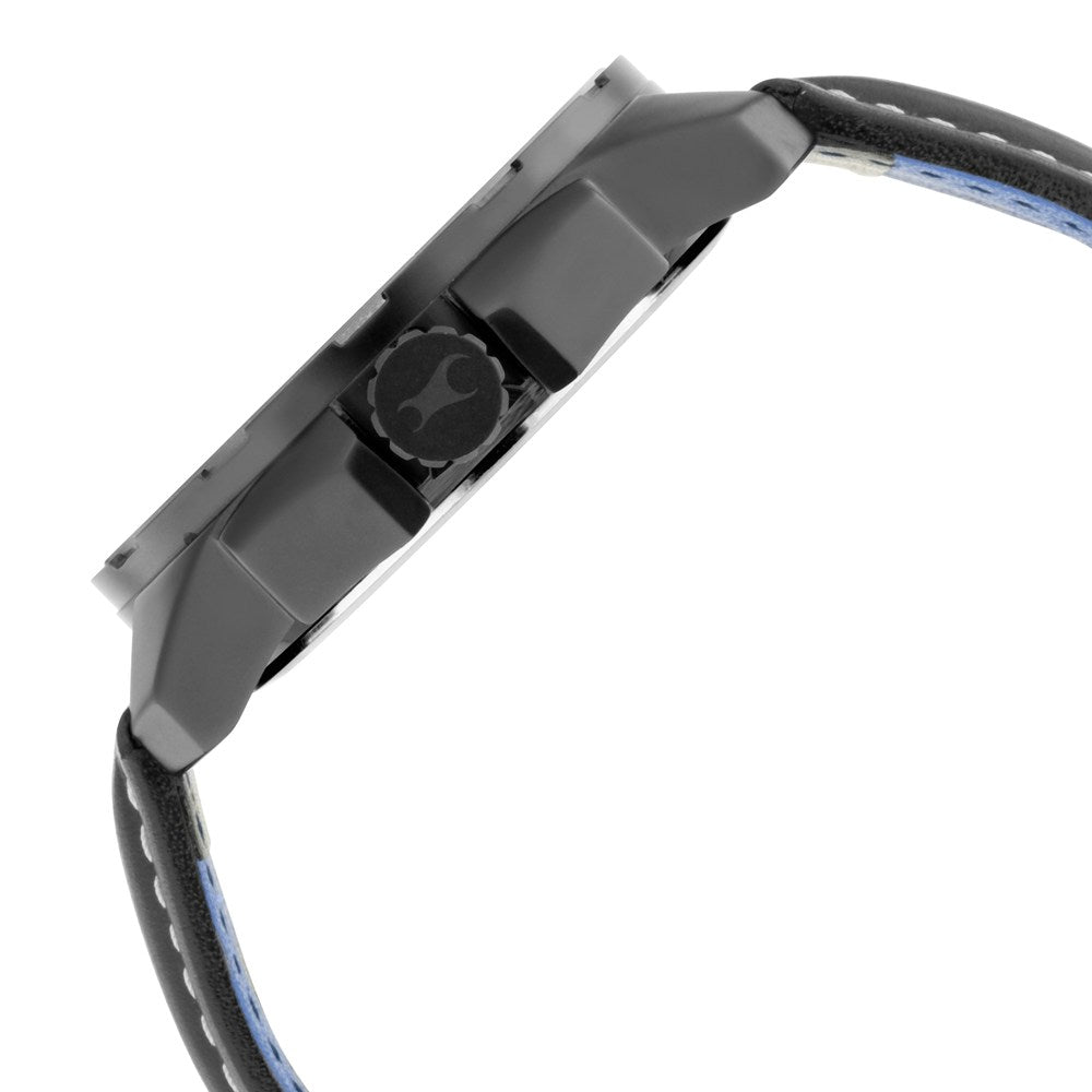 Fastrack Hitlist Quartz Analog Black Dial Leather Strap Watch for Guys