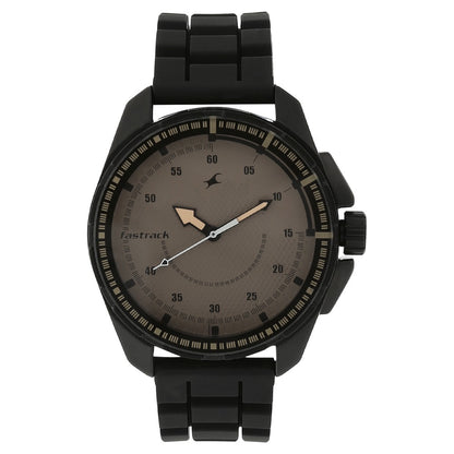 Fastrack Quartz Analog Brown Dial Plastic Strap Watch for Guys
