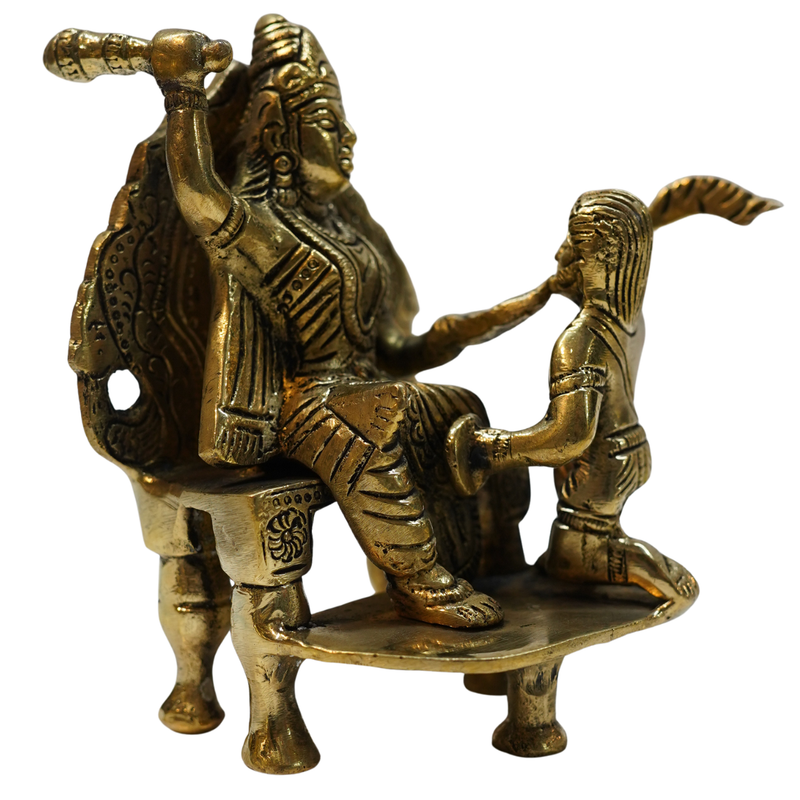 Goddess Baglamukhi Brass Idol 788g Set 1
