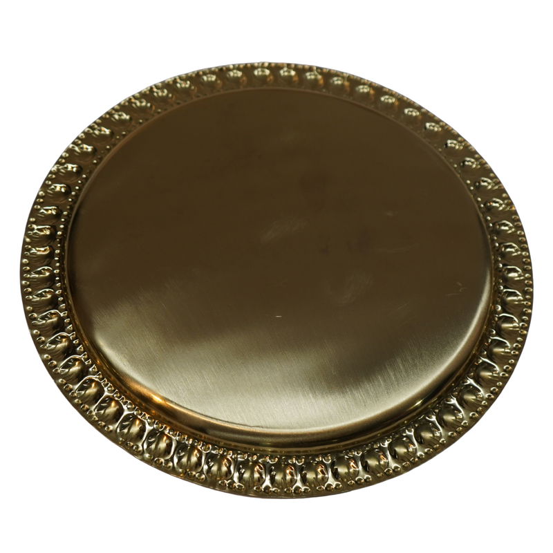 Handmade Pure Brass Thali 260g Set 1