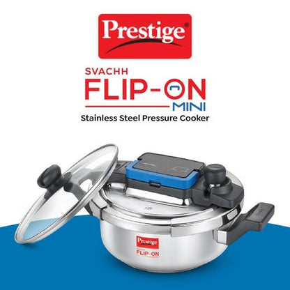 Prestige Svachh Flip-on Mini Stainless Steel Spillage Control Pressure Cooker 2 L