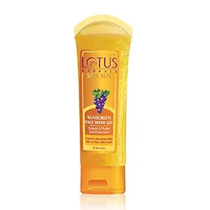 Lotus Safe Sun Sunscreen Face Wash Gel with Grapes And Plums,