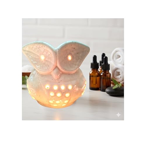 Ceramic Owl Shape Electric Essential Oil Diffuser | Perfect for Home Decor & Relaxation 