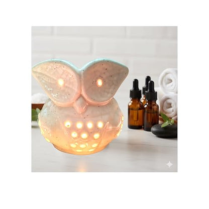 Ceramic Owl Shape Electric Essential Oil Diffuser | Perfect for Home Decor & Relaxation 