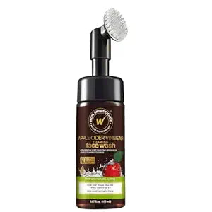WOW Skin Science Apple Cider Foaming Face Wash Built-In Brush with Vitamin C Face Serum Kit