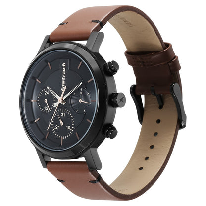 Fastrack Tick Tock Black Dial Watch for Guys