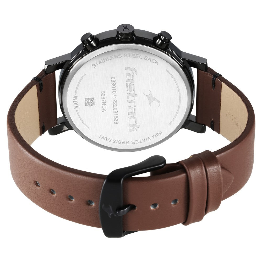 Fastrack Tick Tock Black Dial Watch for Guys