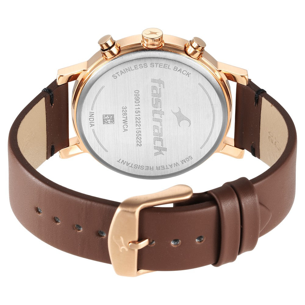 Fastrack Tick Tock White Dial Watch for Guys 3287WL01