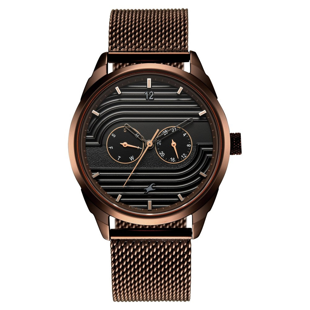Fastrack 2X Edit Midnight Black Dial Interchangeable Strap Watch for Guys