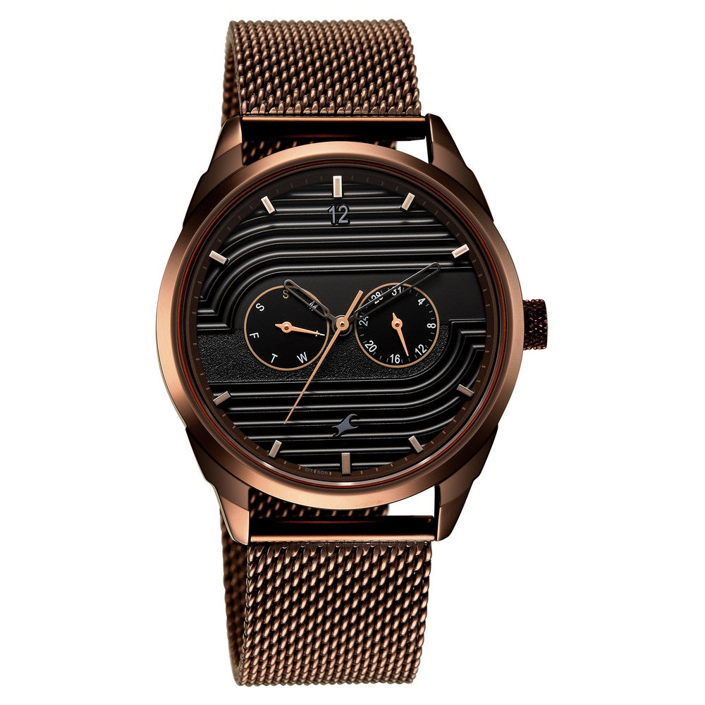 Fastrack 2X Edit Midnight Black Dial Interchangeable Strap Watch for Guys