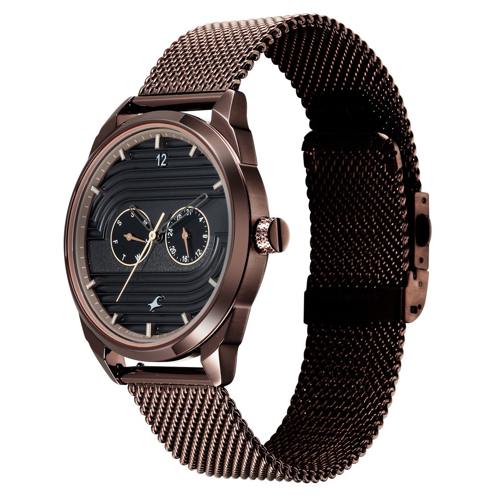 Fastrack 2X Edit Midnight Black Dial Interchangeable Strap Watch for Guys