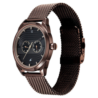 Fastrack 2X Edit Midnight Black Dial Interchangeable Strap Watch for Guys