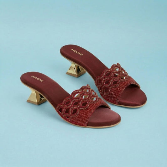 Mochi Wedding Kitten Heel Slip Ons for Women Style 35-2630
