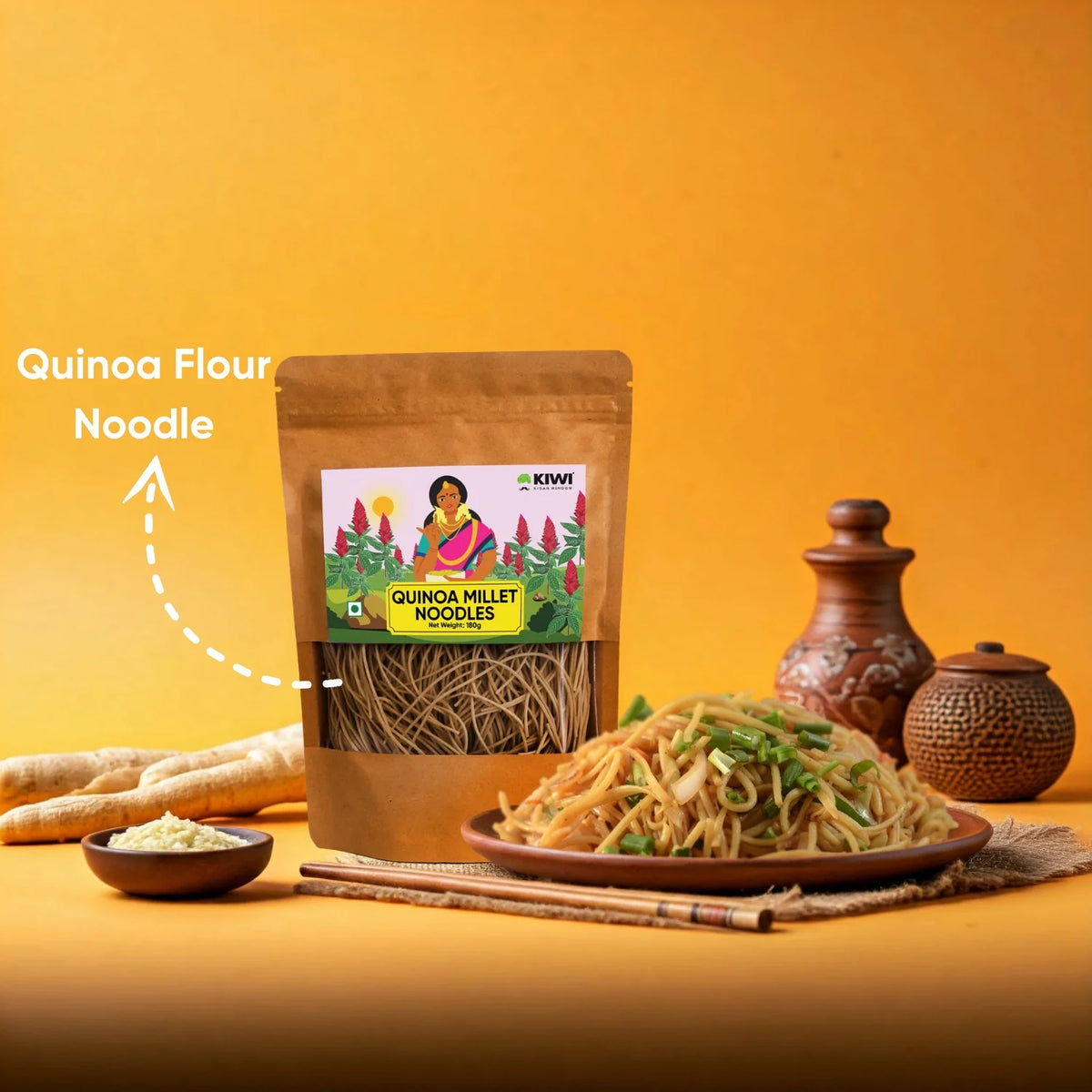 Kiwi Quinoa Millet Noodles