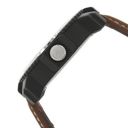Fastrack Quartz Analog Silver Dial Leather Strap Watch for Guys 38017PL02J
