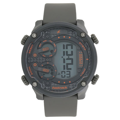 Fastrack Trendies Digital Black Dial Silicone Strap Watch for Guys