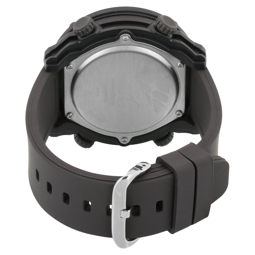 Fastrack Trendies Digital Black Dial Silicone Strap Watch for Guys