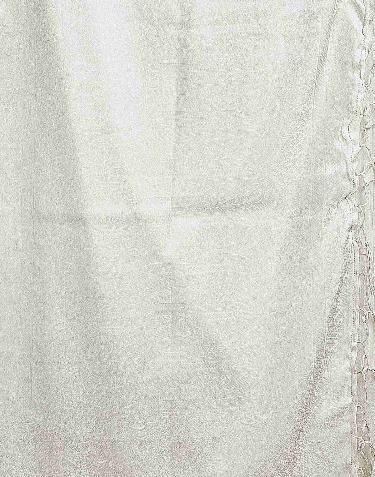 Sudathi White Woven Kanjivaram Silk Saree - PUSHMYCART