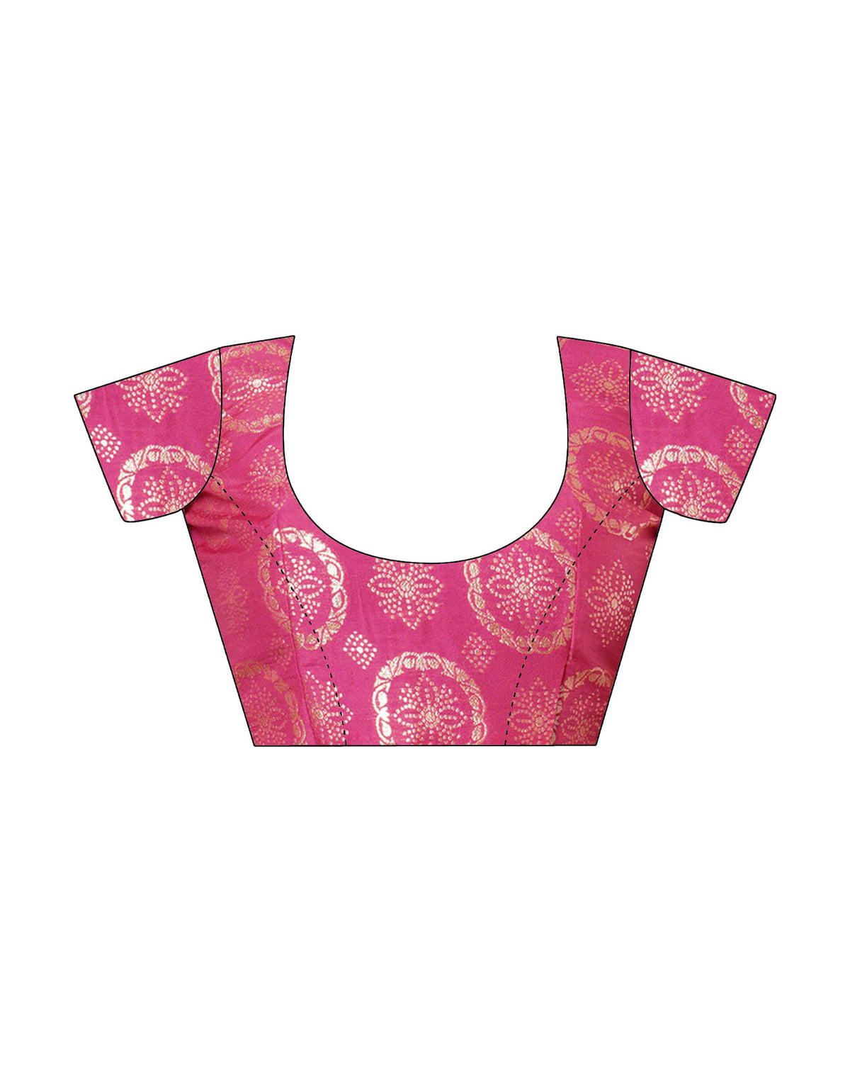 Sudathi Bright Pink Woven Banarasi Cotton Saree - PUSHMYCART