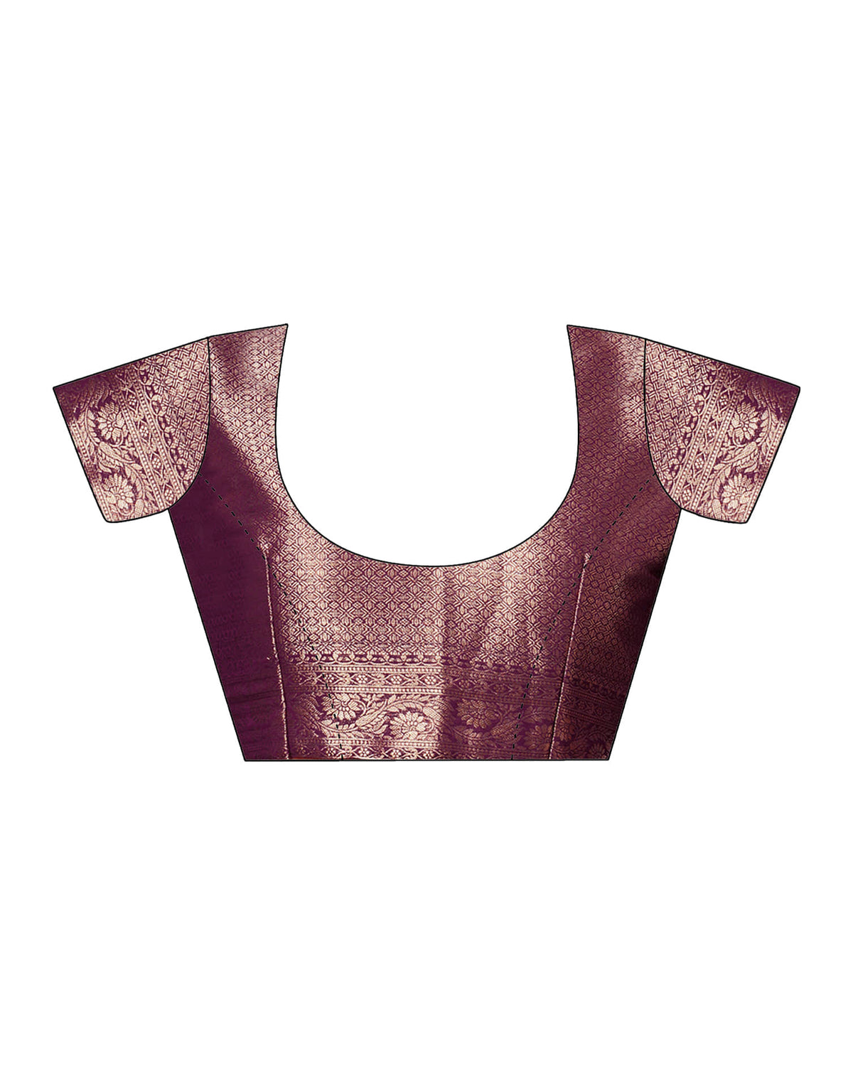 Sudathi Wine Woven Banarasi Georgette Saree - PUSHMYCART