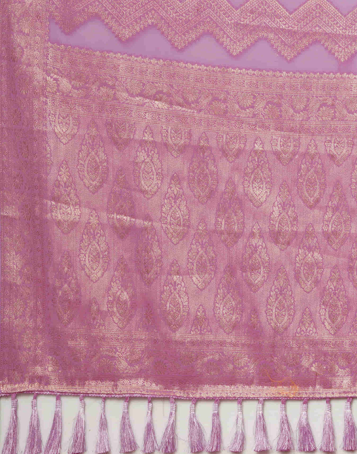 Sudathi Light Purple Woven Banarasi Georgette Saree - PUSHMYCART