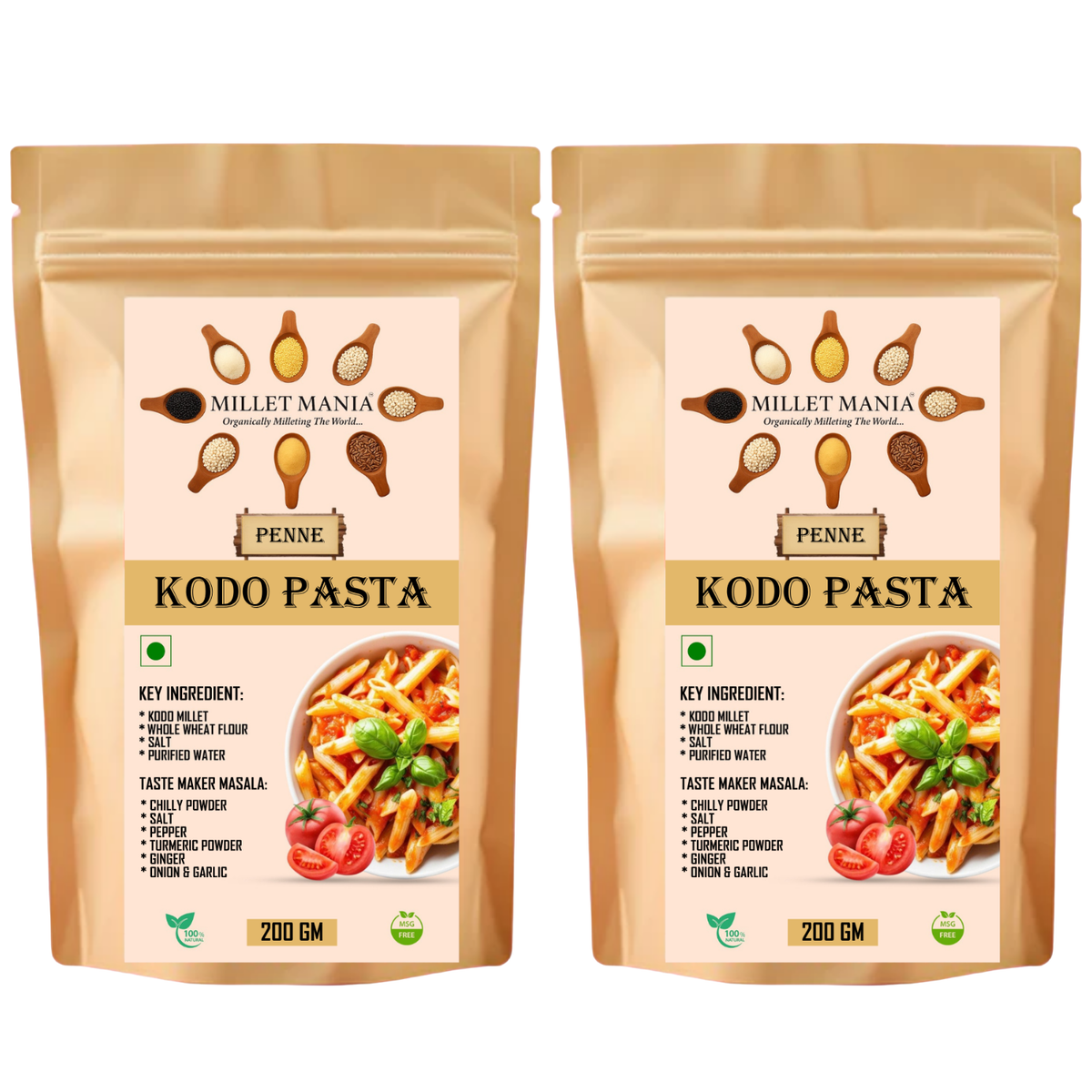 Millet Mania Kodo Penne Pasta