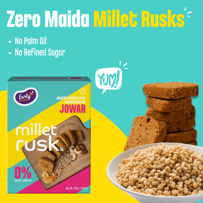 Early Foods Jowar Millet Rusk