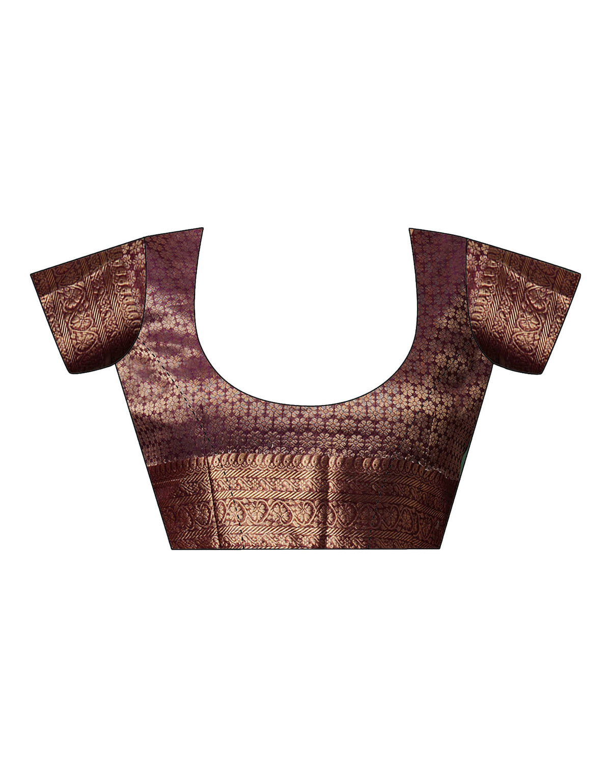 Sudathi Wine Woven Organza Saree - PUSHMYCART
