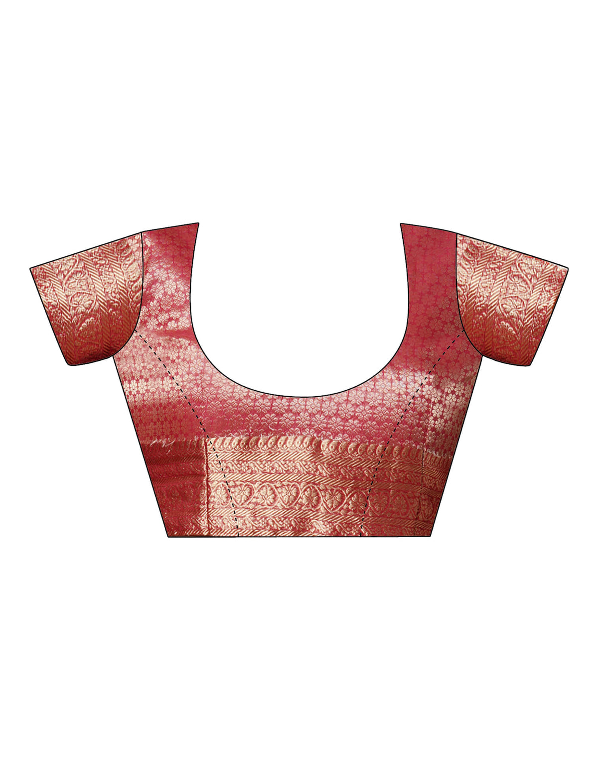 Sudathi Rani Pink Woven Organza Saree - PUSHMYCART