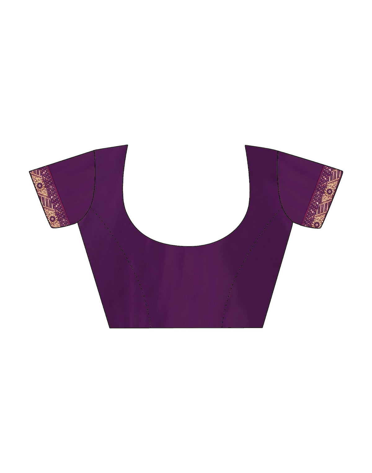 Sudathi Dark Purple Embroidery Georgette Saree - PUSHMYCART
