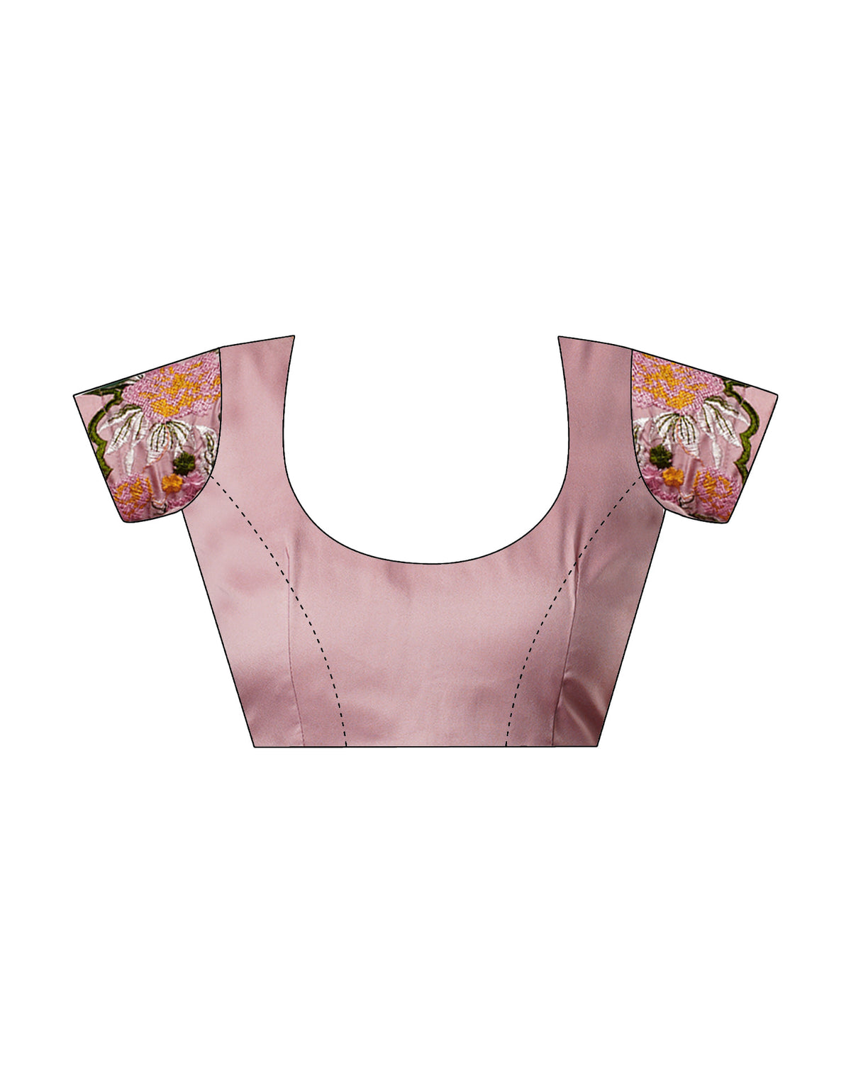 Sudathi Dusty Pink Embroidery Satin Saree - PUSHMYCART