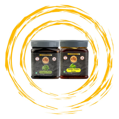 Ella Foods Gongura & Mango Pickle - (250g Each) - PUSHMYCART