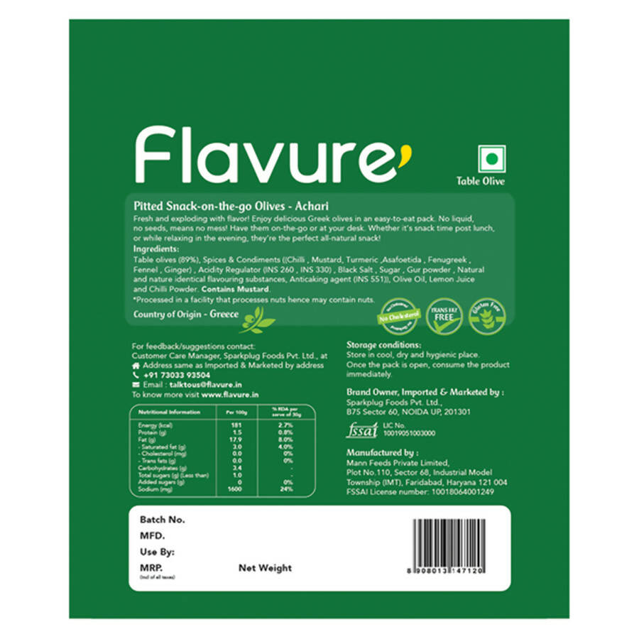 Flavure Olives Achari