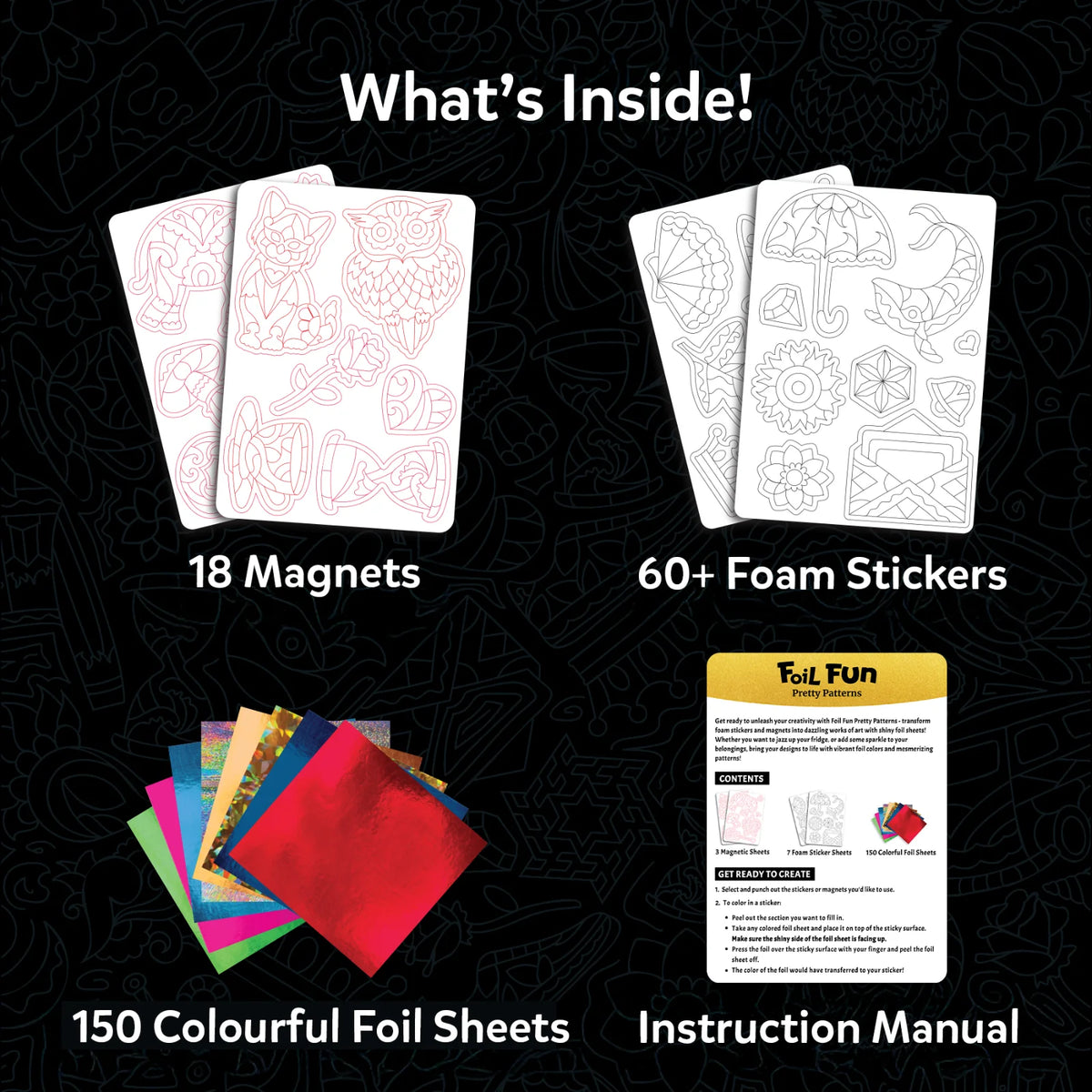 Skillmatics Foil Fun Pretty Patterns No Mess Art Kit Ages 7 and Up
