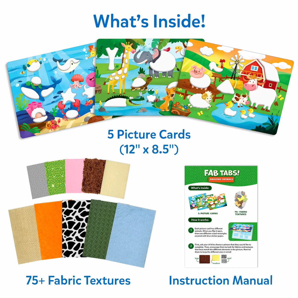 Skillmatics Animal Fabric Art Bundle Ages 4 and Up