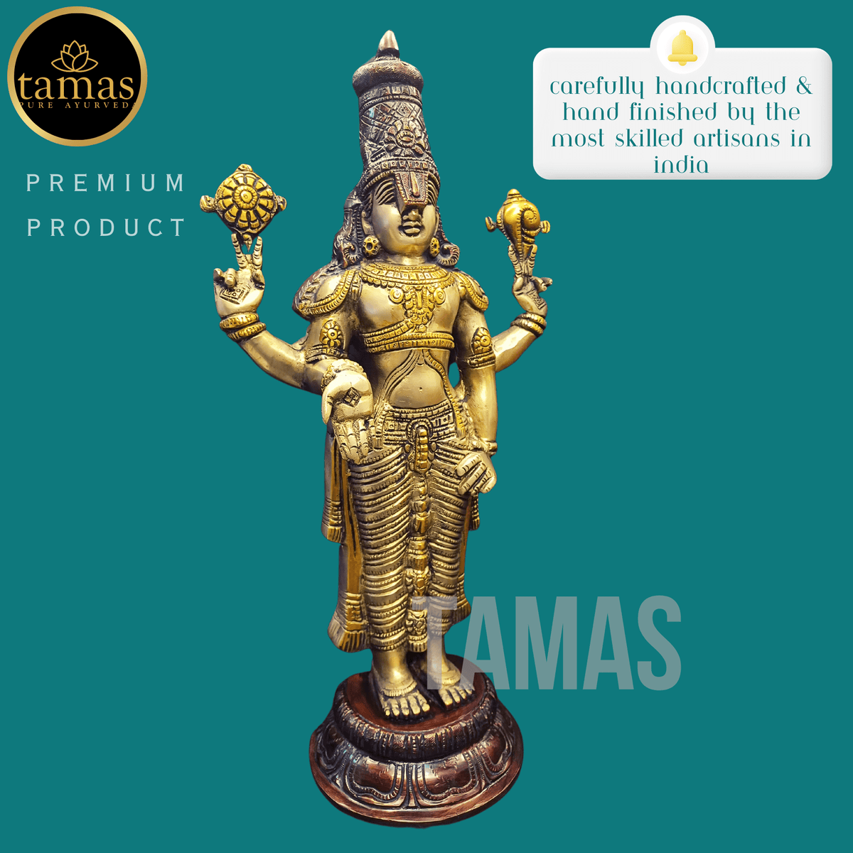 Tamas Brass Tirupati Bala Ji Statue