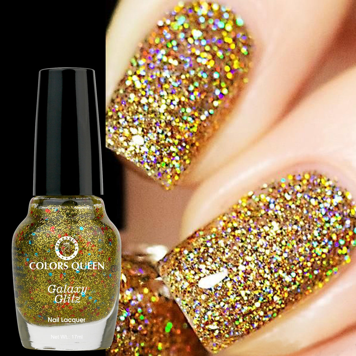Colors Queen Galaxy Glitz Nail Paint | 17ml