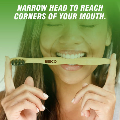 BECO Bamboo Toothbrush with Activated Charcoal Bristles Single image 3